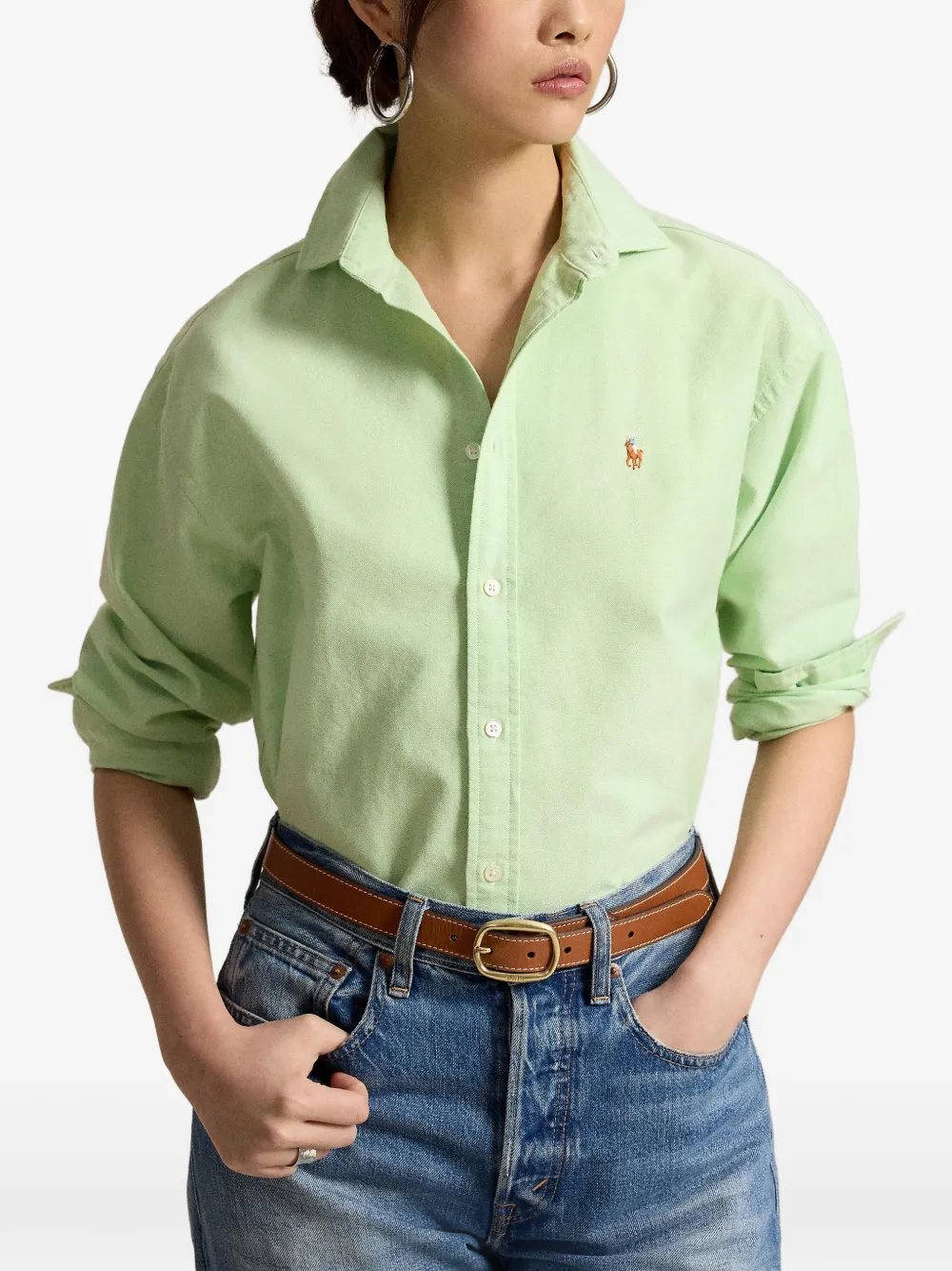 Polo Ralph Lauren Blouse met borduurwerk Groen