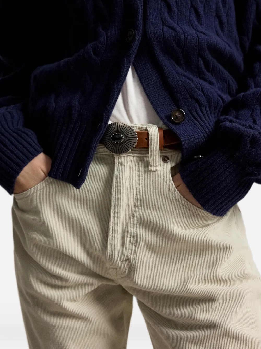 Polo Ralph Lauren Ribfluwelen straight broek Beige