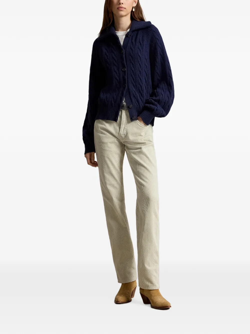 Polo Ralph Lauren Ribfluwelen straight broek Beige
