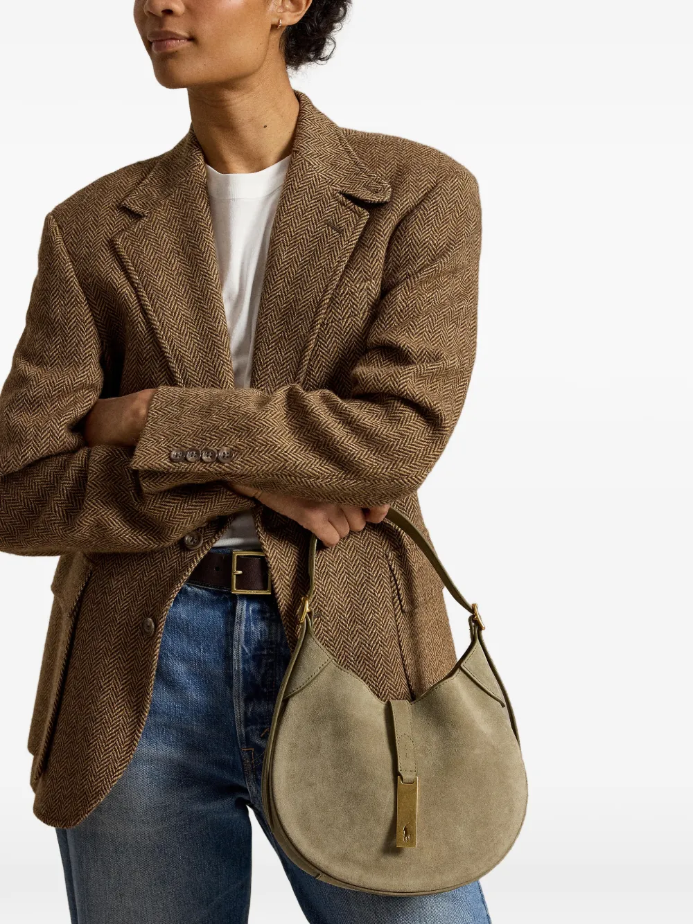 Polo Ralph Lauren Polo ID suède schoudertas Groen