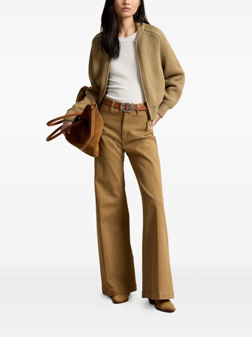 Polo Ralph Lauren Trui met rits Bruin