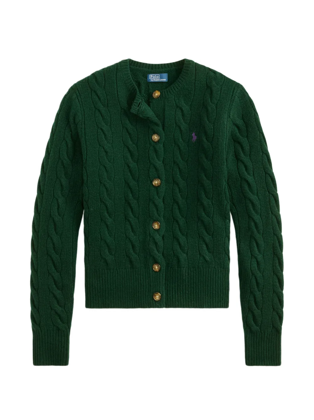 Polo Ralph Lauren Cardigan con ricamo Polo Pony - Verde