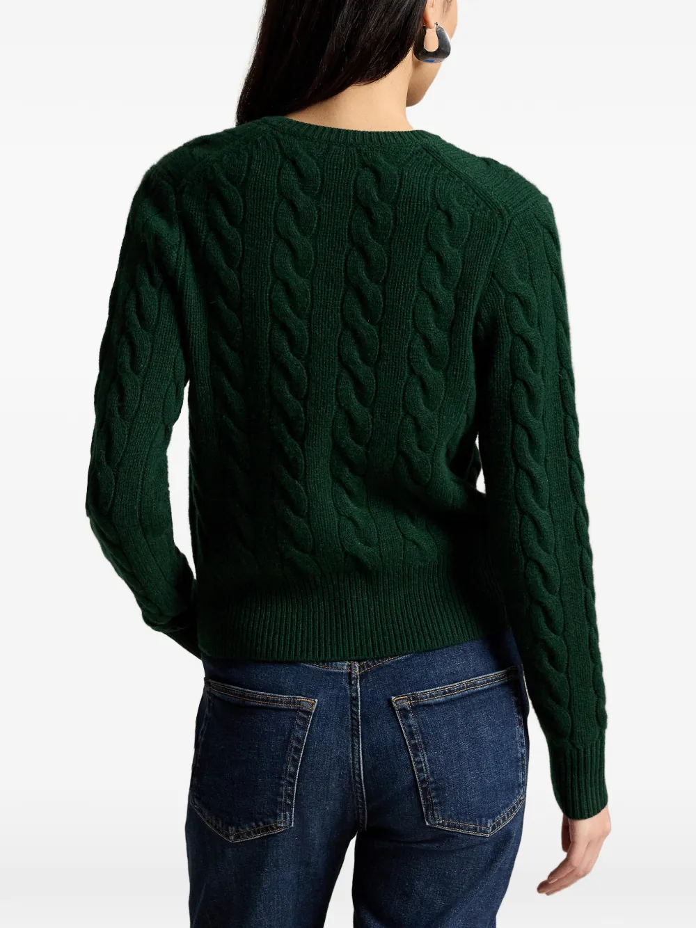 Polo Ralph Lauren Kabelgebreid vest met borduurwerk Groen