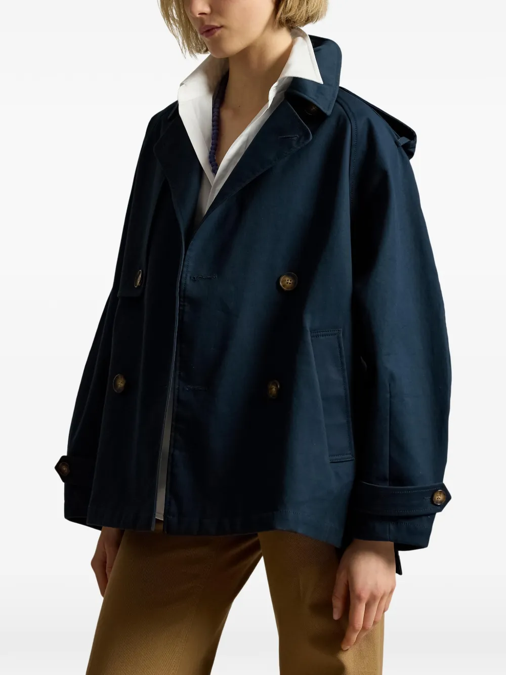 Polo Ralph Lauren Katoenen twill jack met knopen Blauw