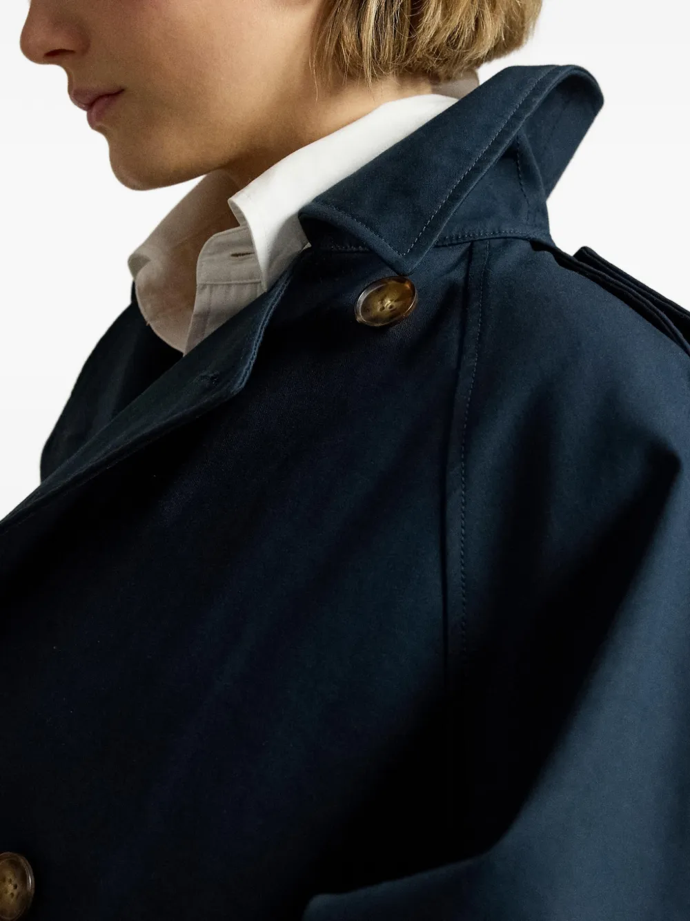 Polo Ralph Lauren Katoenen twill jack met knopen Blauw