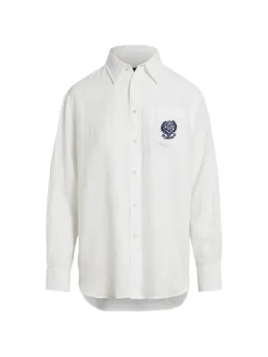 Polo Ralph Lauren エンブロイダリーオーバーサイズ リネンシャツ