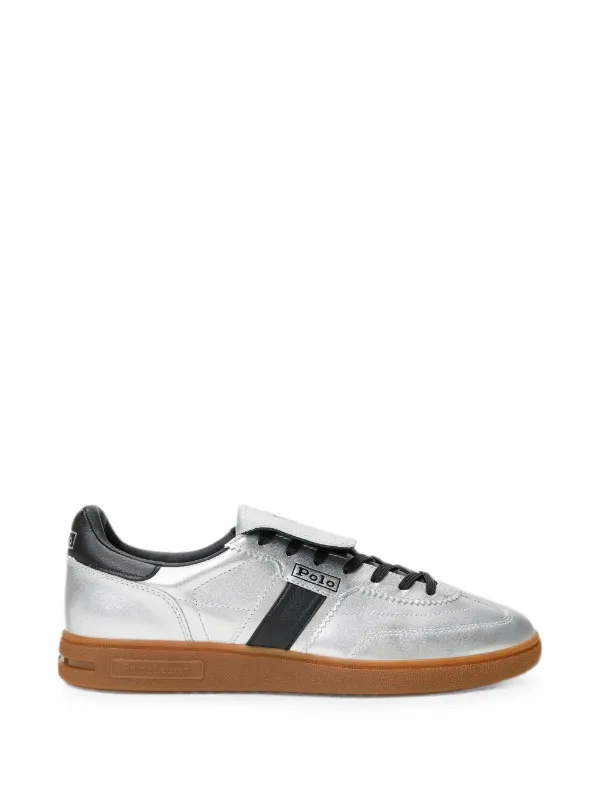 Polo Ralph Lauren Bedford Leather Sneakers in Grey