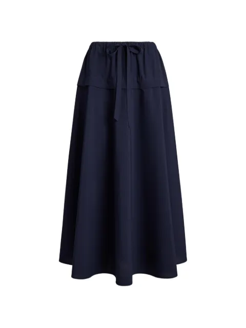 Polo Ralph Lauren Mitchell drawstring-detail cotton midi skirt