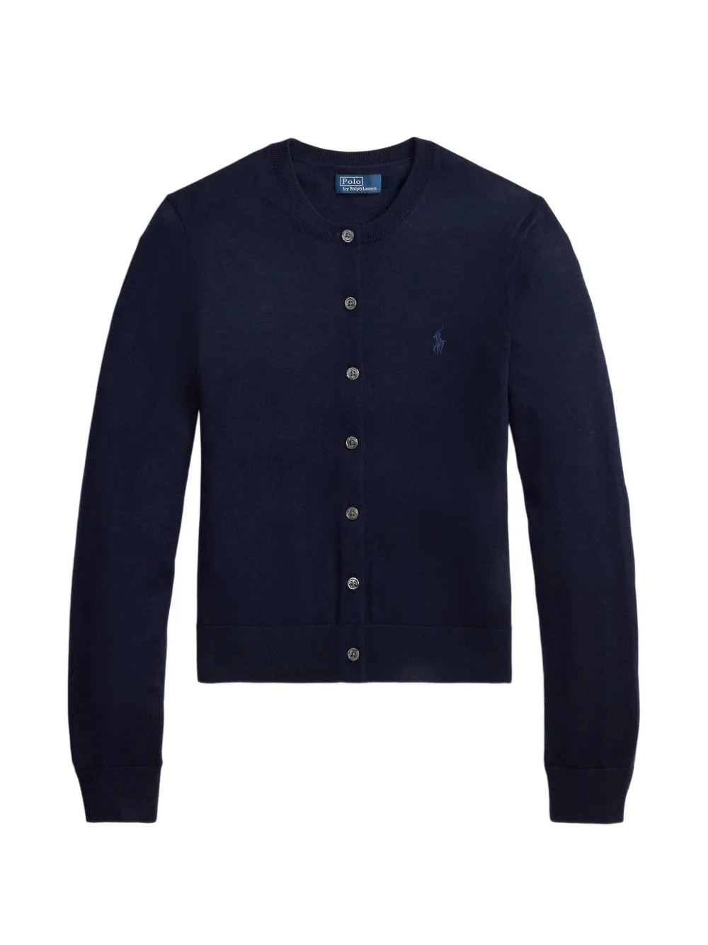 Polo Ralph Lauren Cardigan in lana con logo - Blu