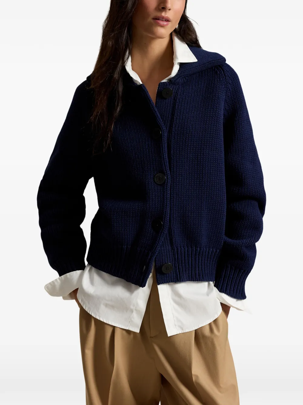 Polo Ralph Lauren Vest met omslag en knopen Blauw