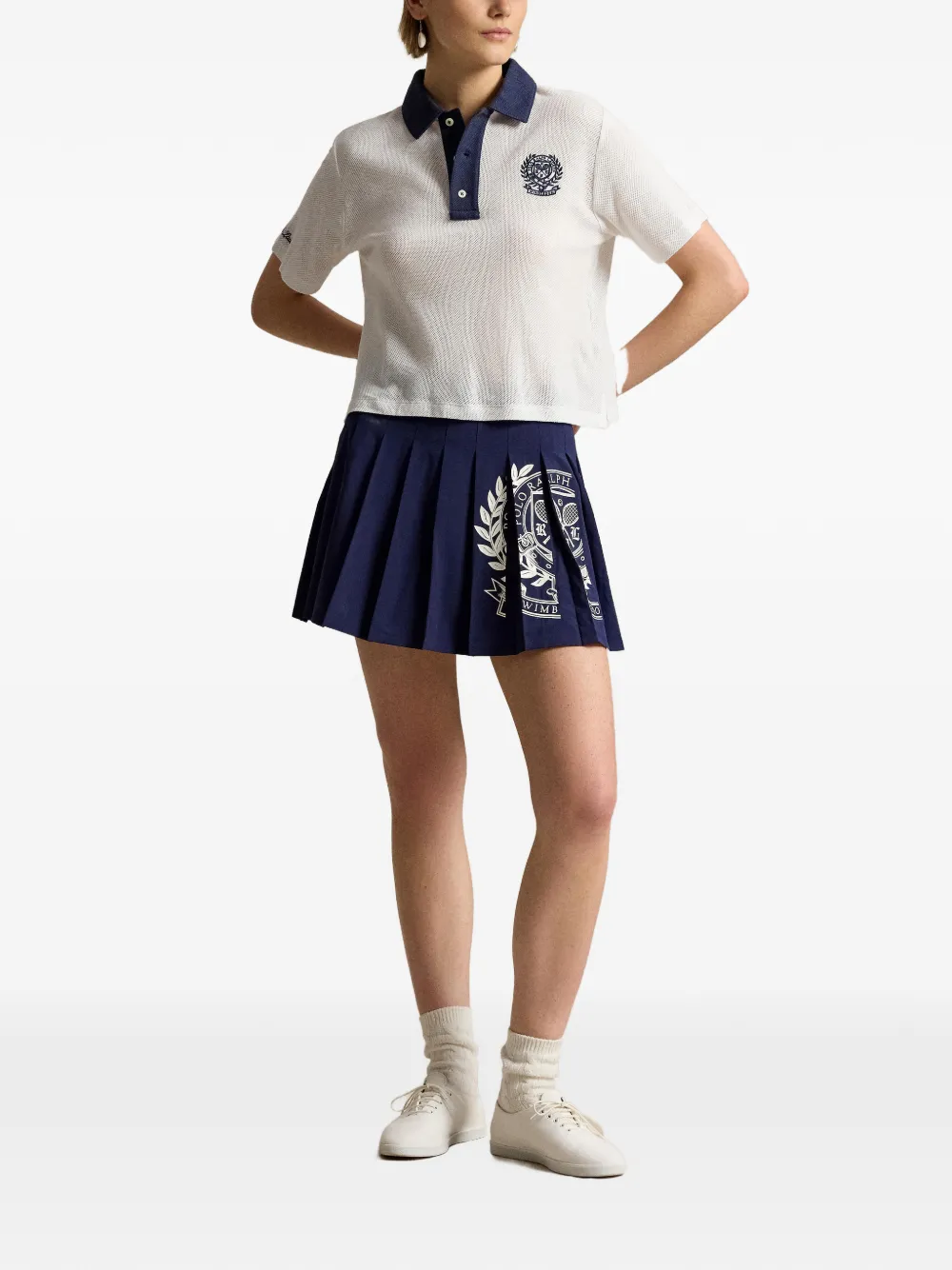 Polo Ralph Lauren x Wimbledon Collection poloshirt met borduurwerk Wit