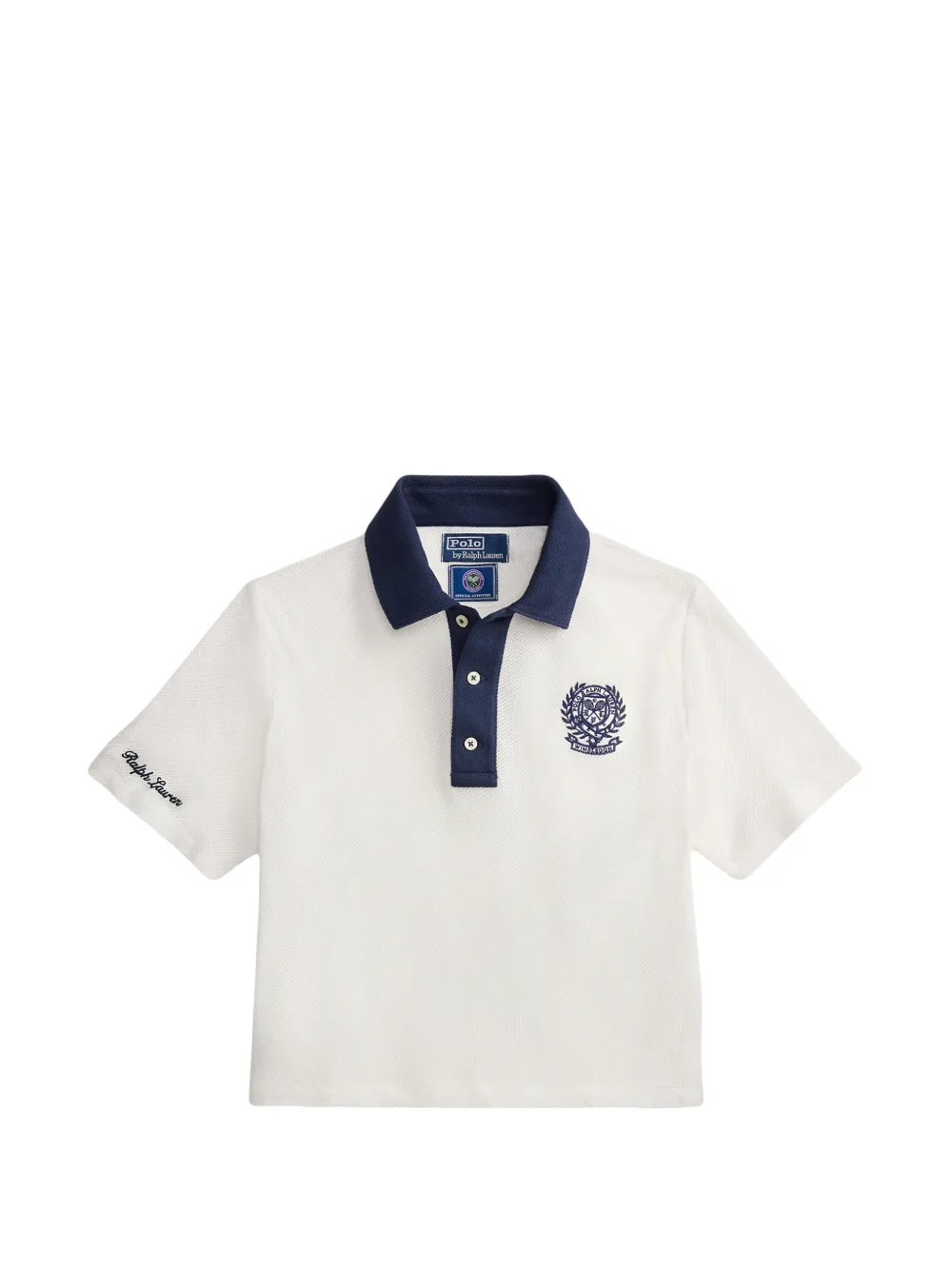 Polo Ralph Lauren x Wimbledon Collection Poloshirt mit Wappenstickerei - Weiß