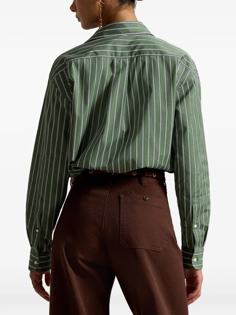 Polo Ralph Lauren Gestreept katoenen overhemd Groen