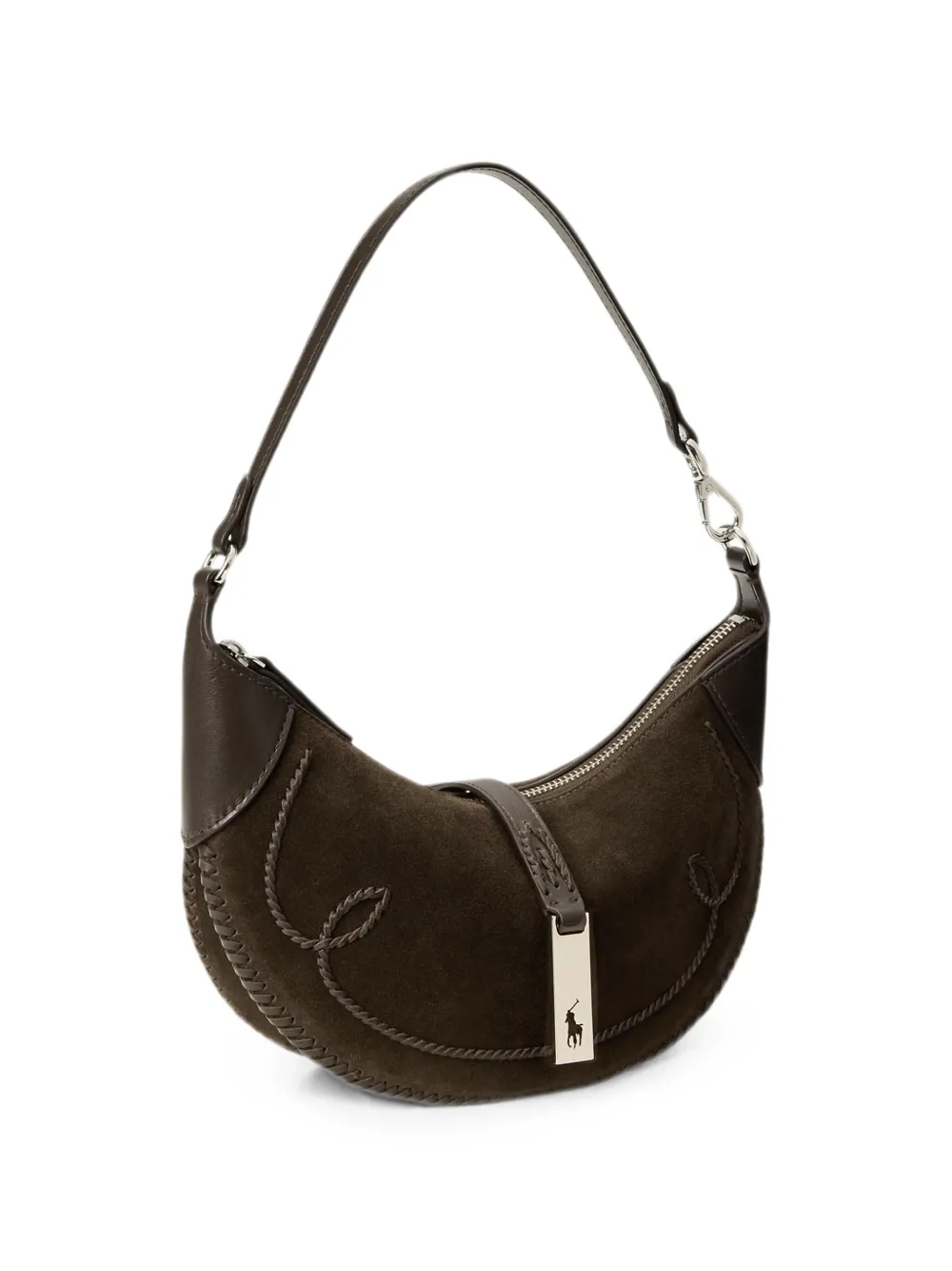 Polo Ralph Lauren Polo ID mini-schoudertas met stiksels Bruin