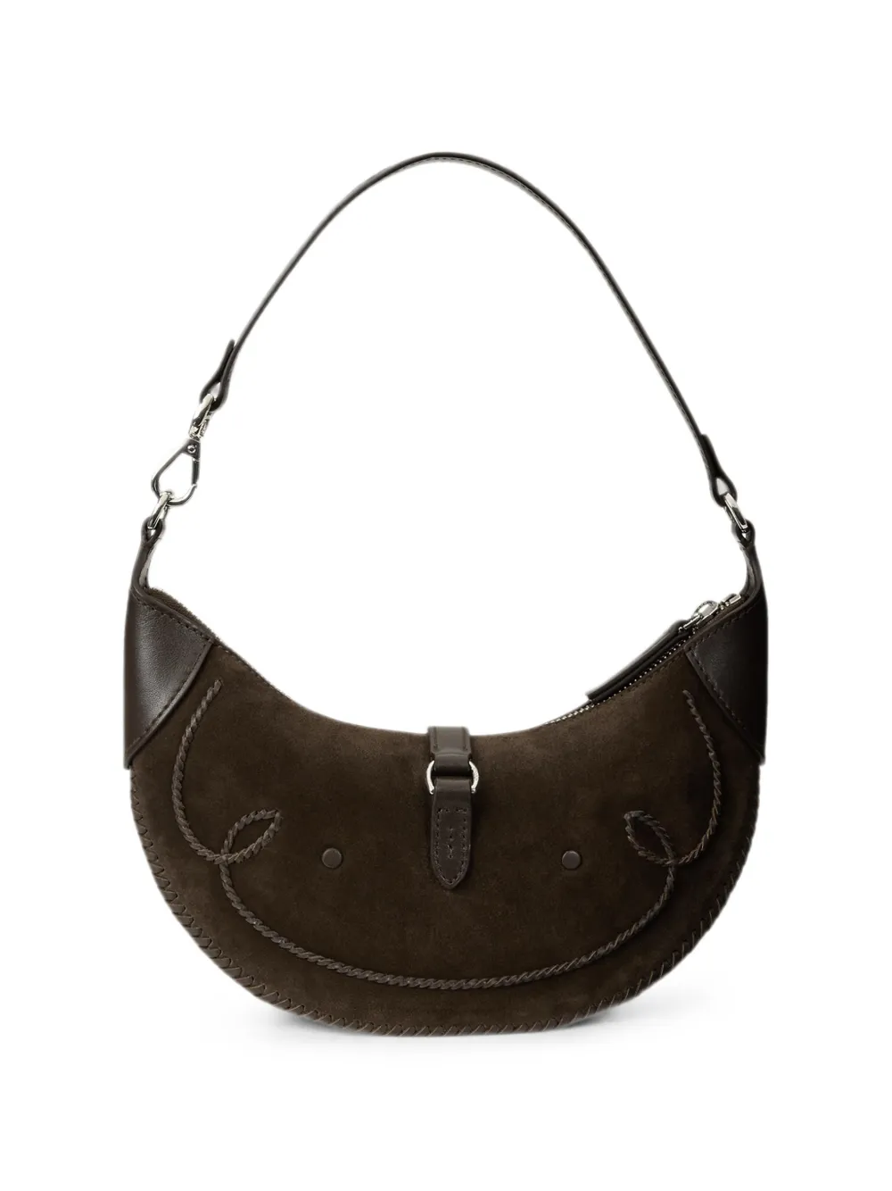Polo Ralph Lauren Polo ID mini-schoudertas met stiksels Bruin