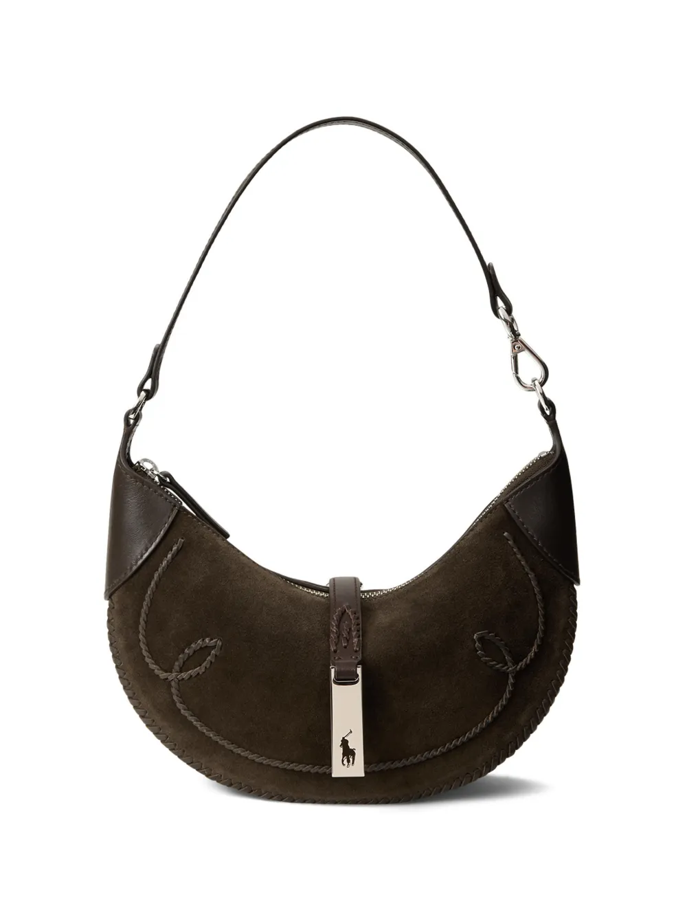 Polo Ralph Lauren mini Polo ID whipstitch shoulder bag - Marrone