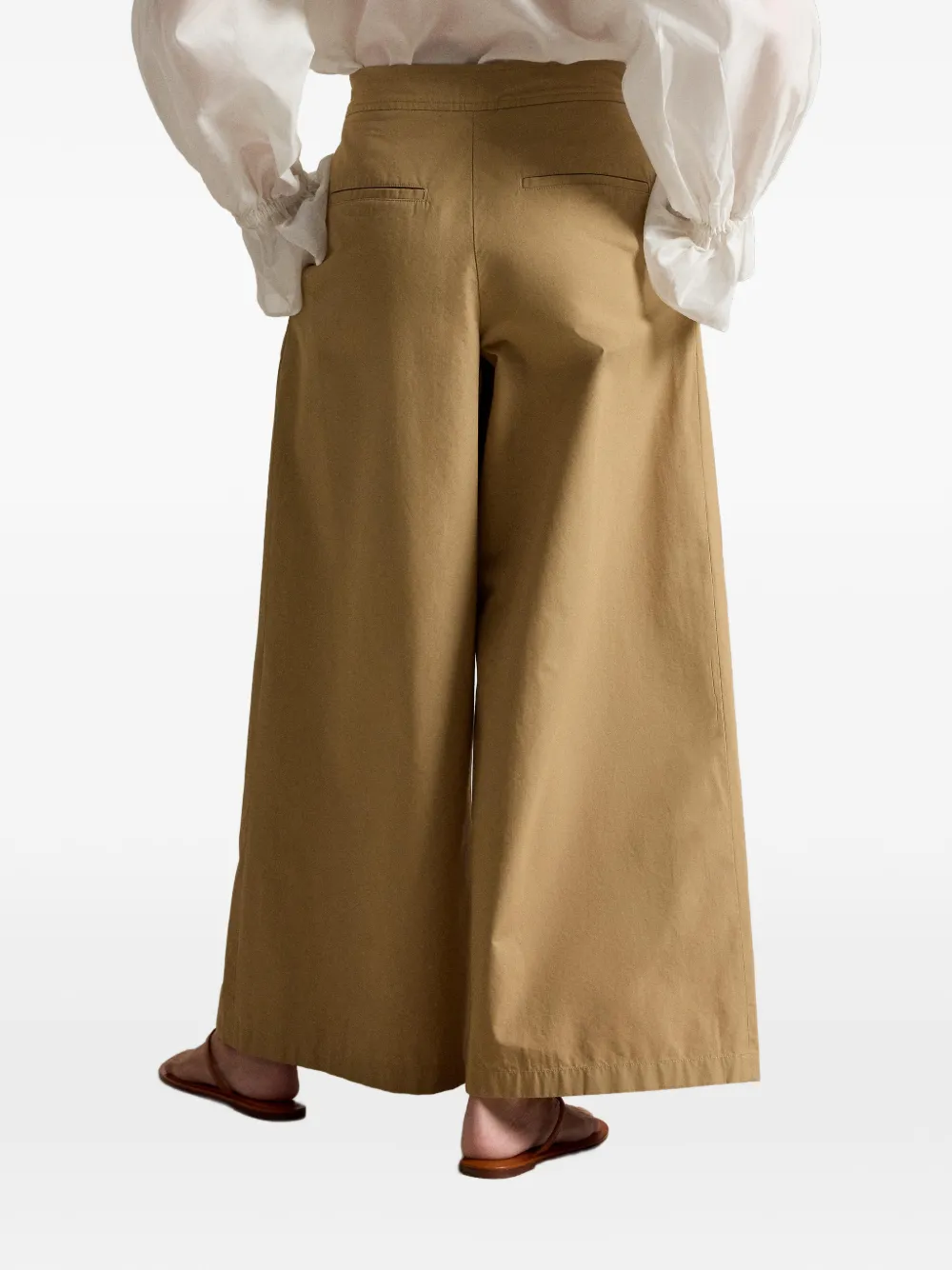 Polo Ralph Lauren Plooibroek met wijde pijpen Beige