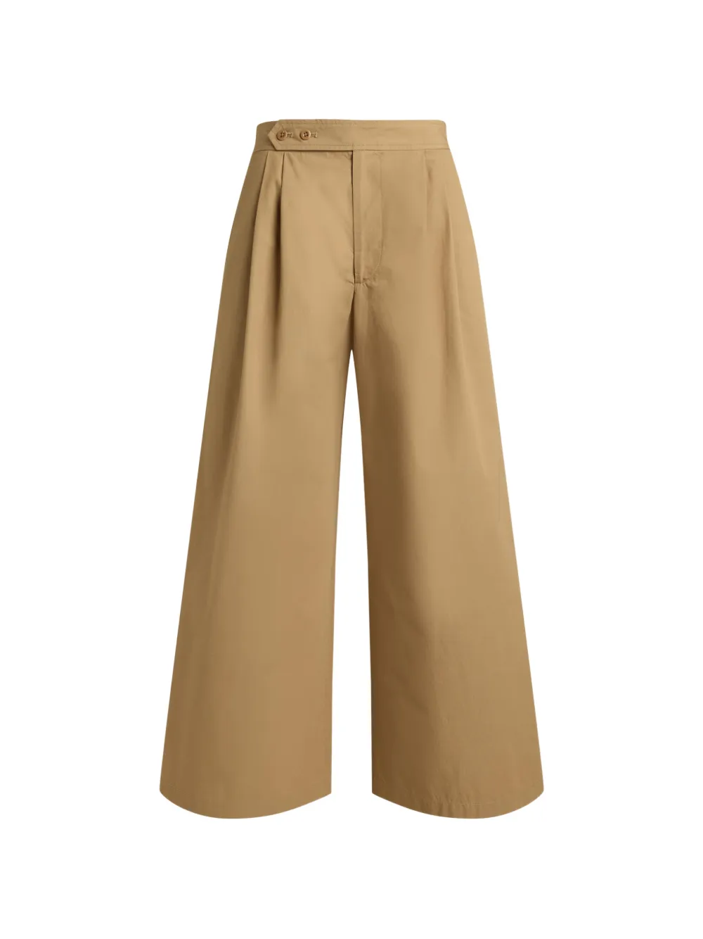 Polo Ralph Lauren Wide-Leg-Hose mit Bundfalten - Nude