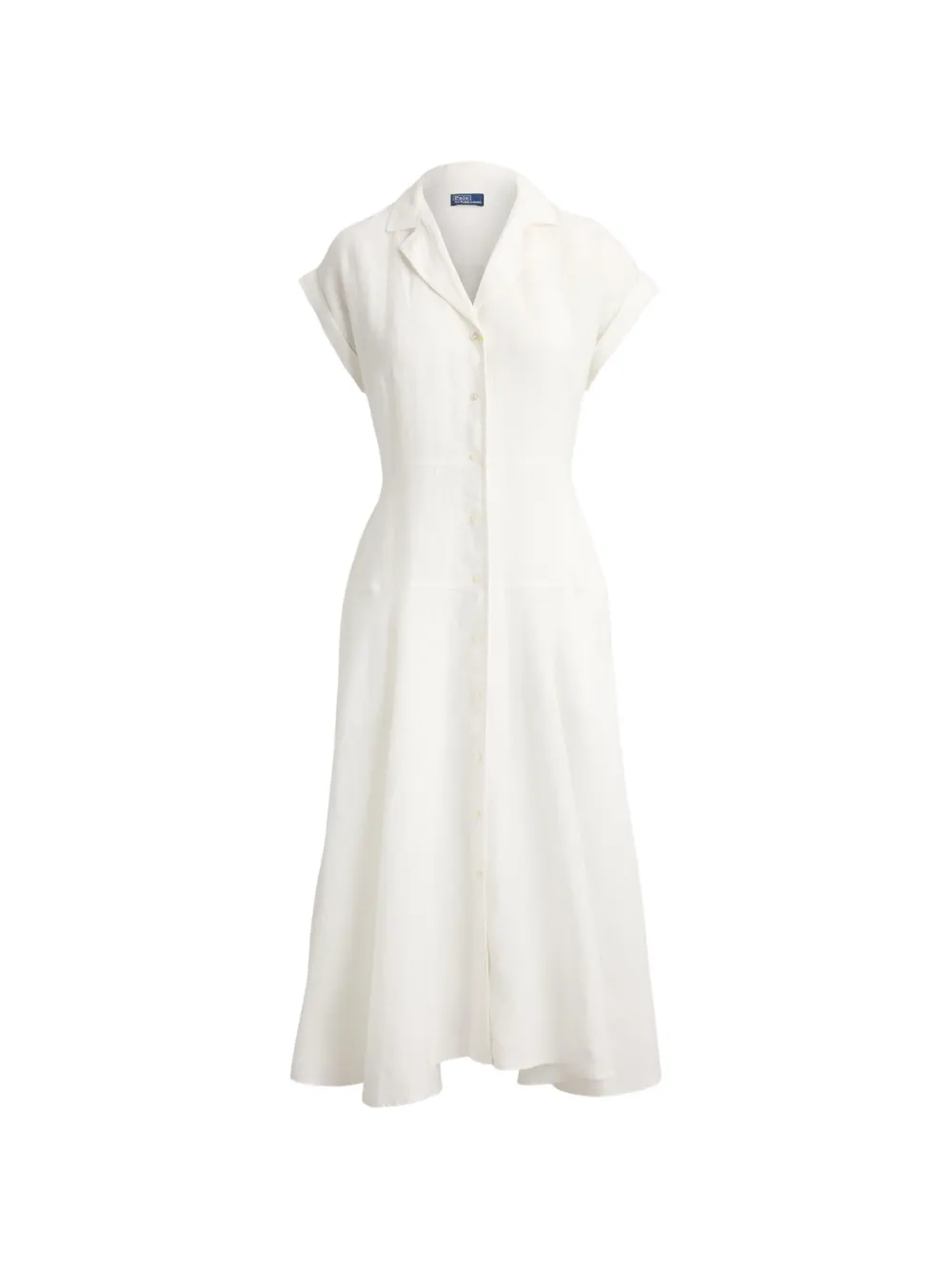 Polo Ralph Lauren A-line linen midi shirt dress - White