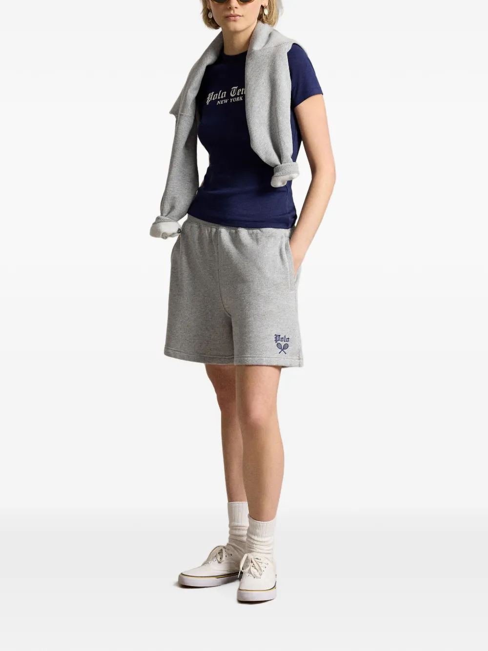 Polo Ralph Lauren Shorts met geborduurd logo Grijs