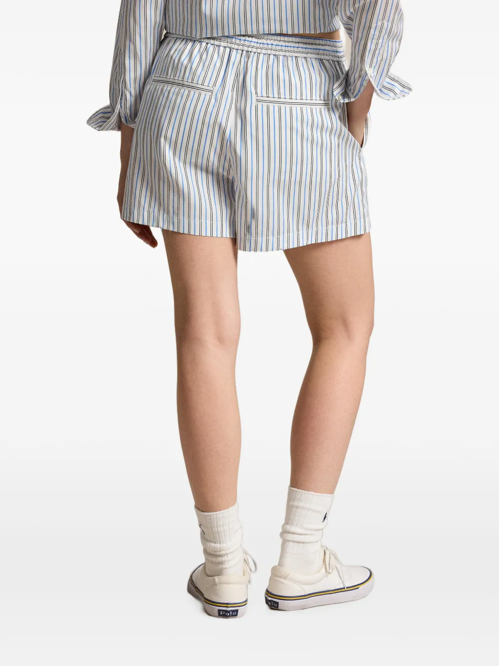 Polo Ralph Lauren US Open gestreepte shorts Wit