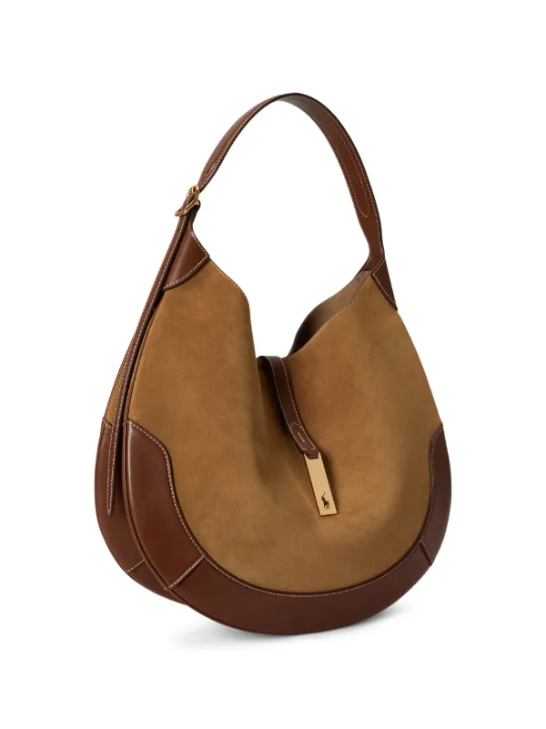 バッグ RALPH LAUREN Hobo Suede Bag Y2K Vintage Polo Ralph Lauren Large Suede Shoulder Bag | Brown | FARFETCH