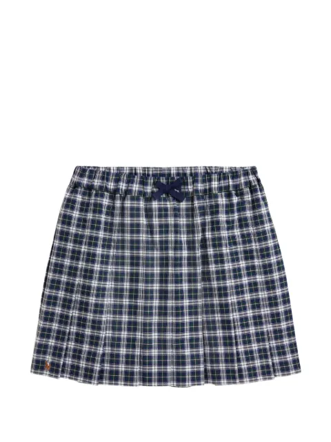 POLO RALPH LAUREN KIDS falda con pliegues y motivo de cuadros