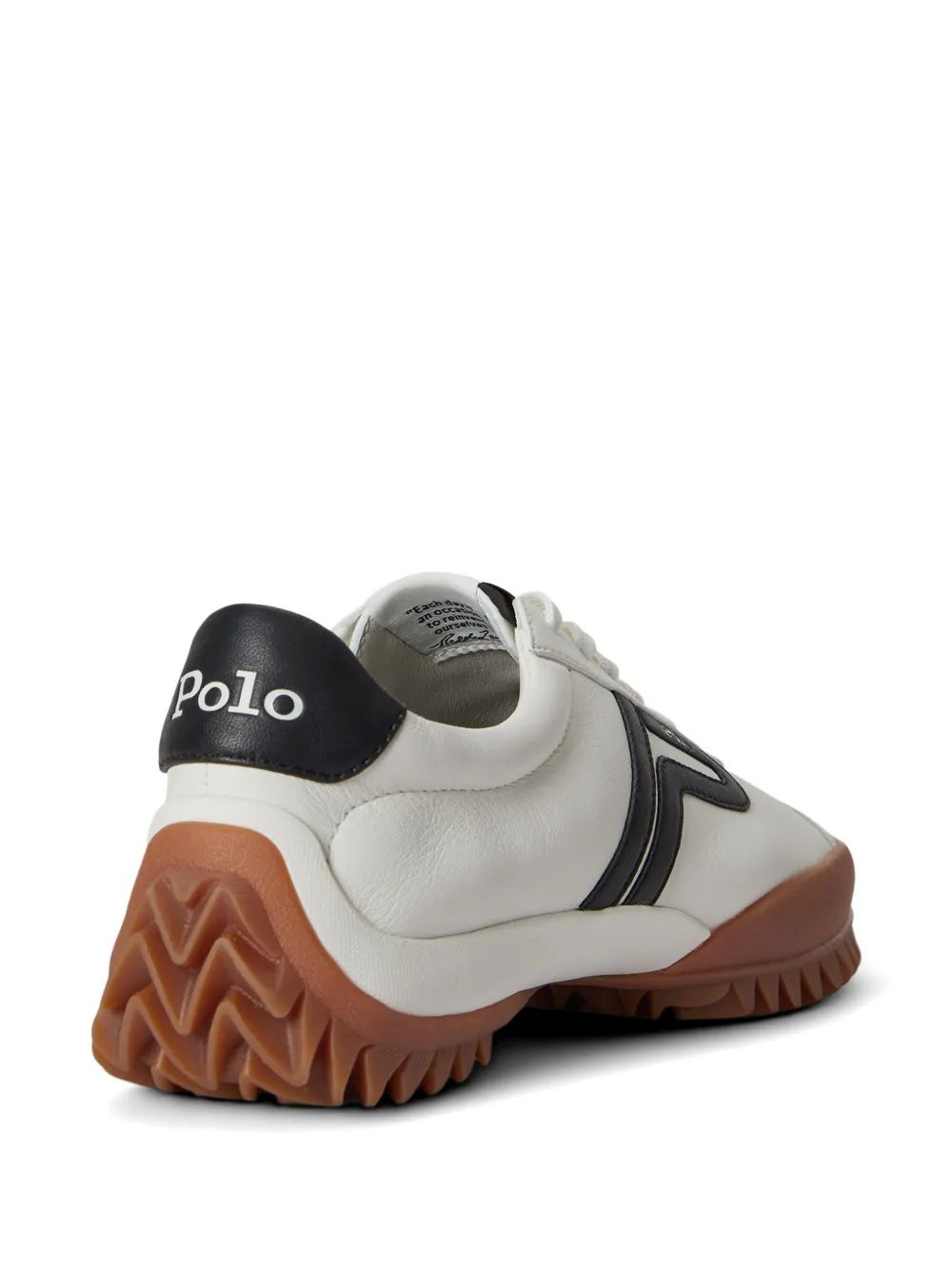 Polo Ralph Lauren Treaded leren sneakers Wit