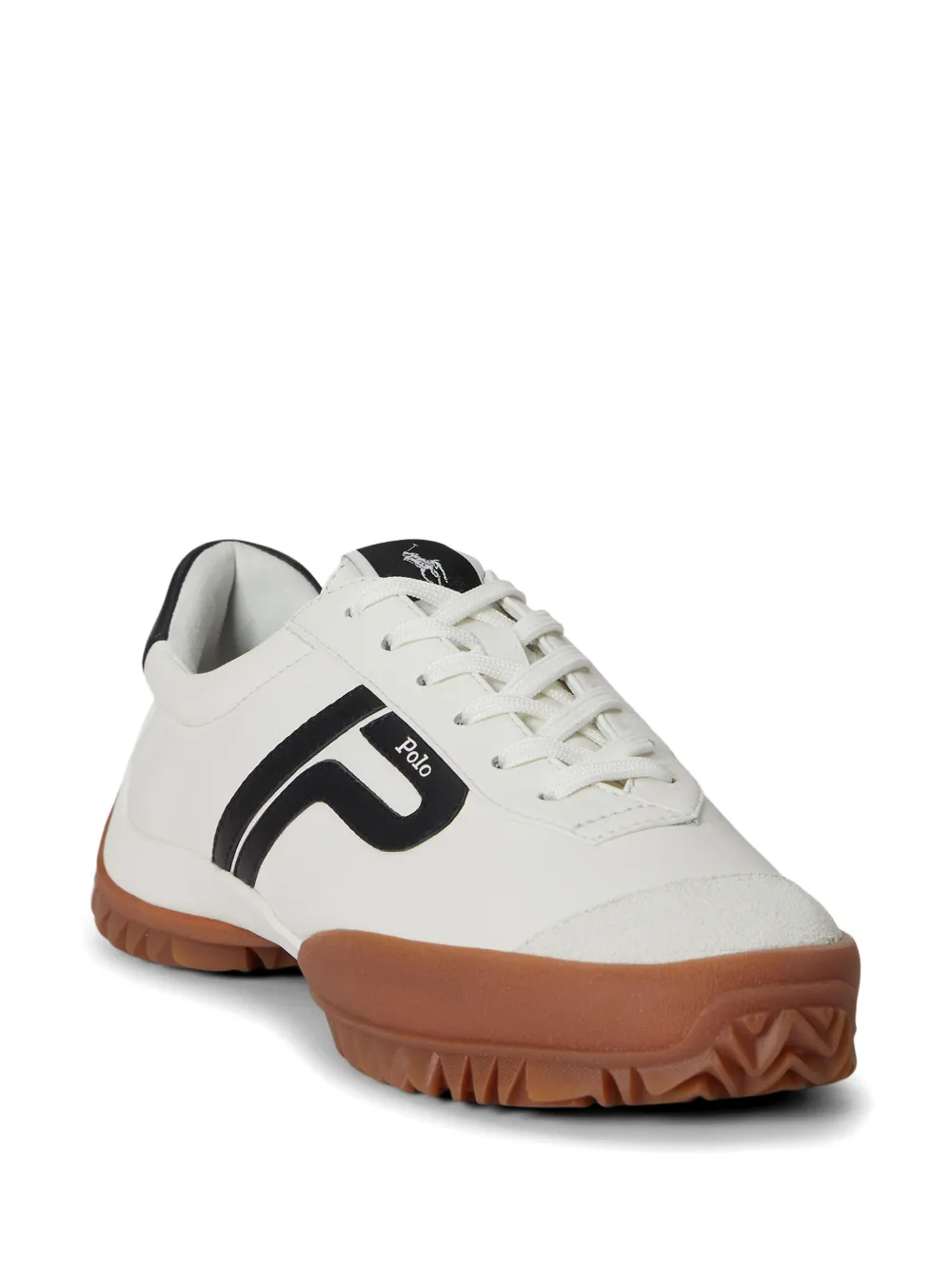 Polo Ralph Lauren Treaded leren sneakers Wit