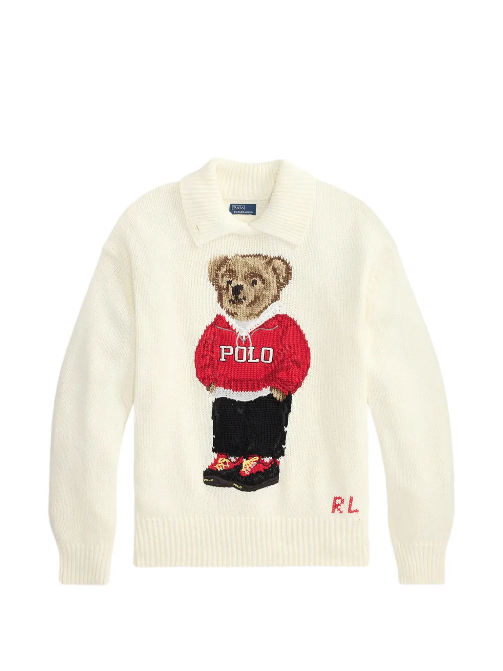 Polo Ralph Lauren Polo Bear linen-cotton sweater - Nude