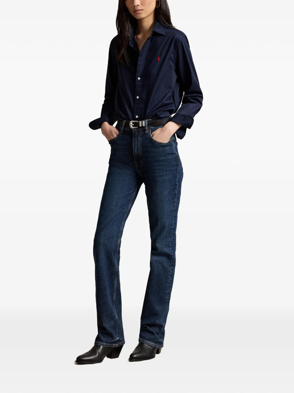 Polo Ralph Lauren Classic Fit twill blouse Blauw