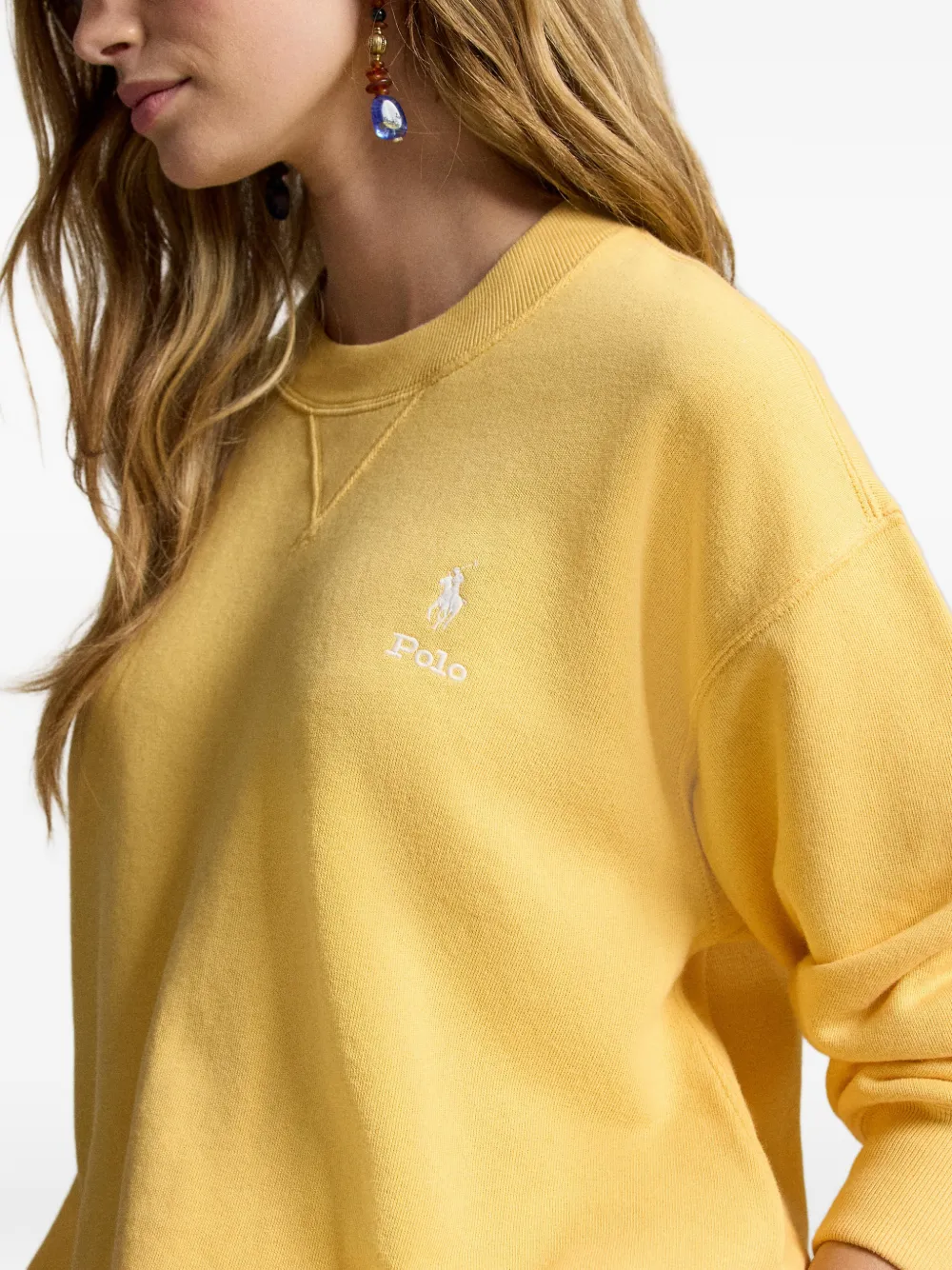 Polo Ralph Lauren Sweater met geborduurd logo Geel