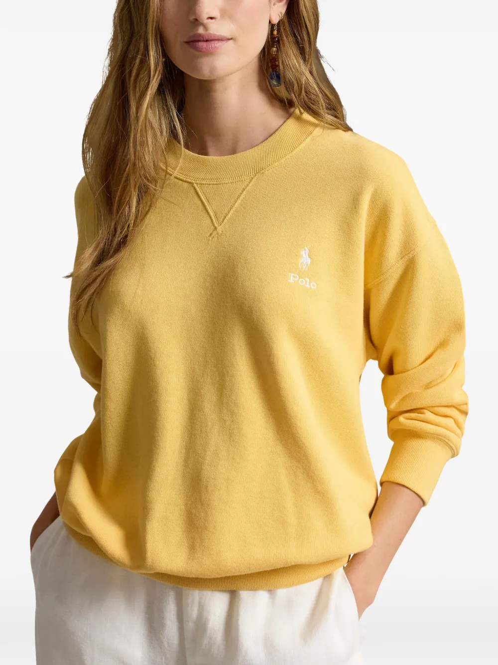 Polo Ralph Lauren Sweater met geborduurd logo Geel