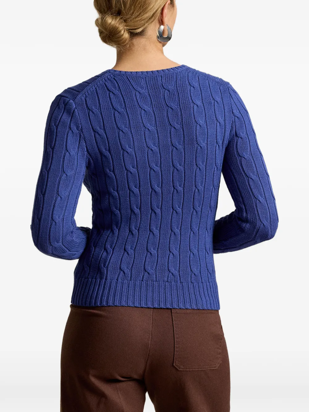 Polo Ralph Lauren Kabelgebreide katoenen trui Blauw