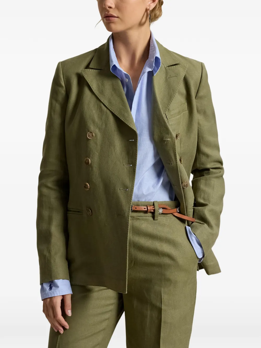 Polo Ralph Lauren Calvin blazer met dubbele rij knopen Groen