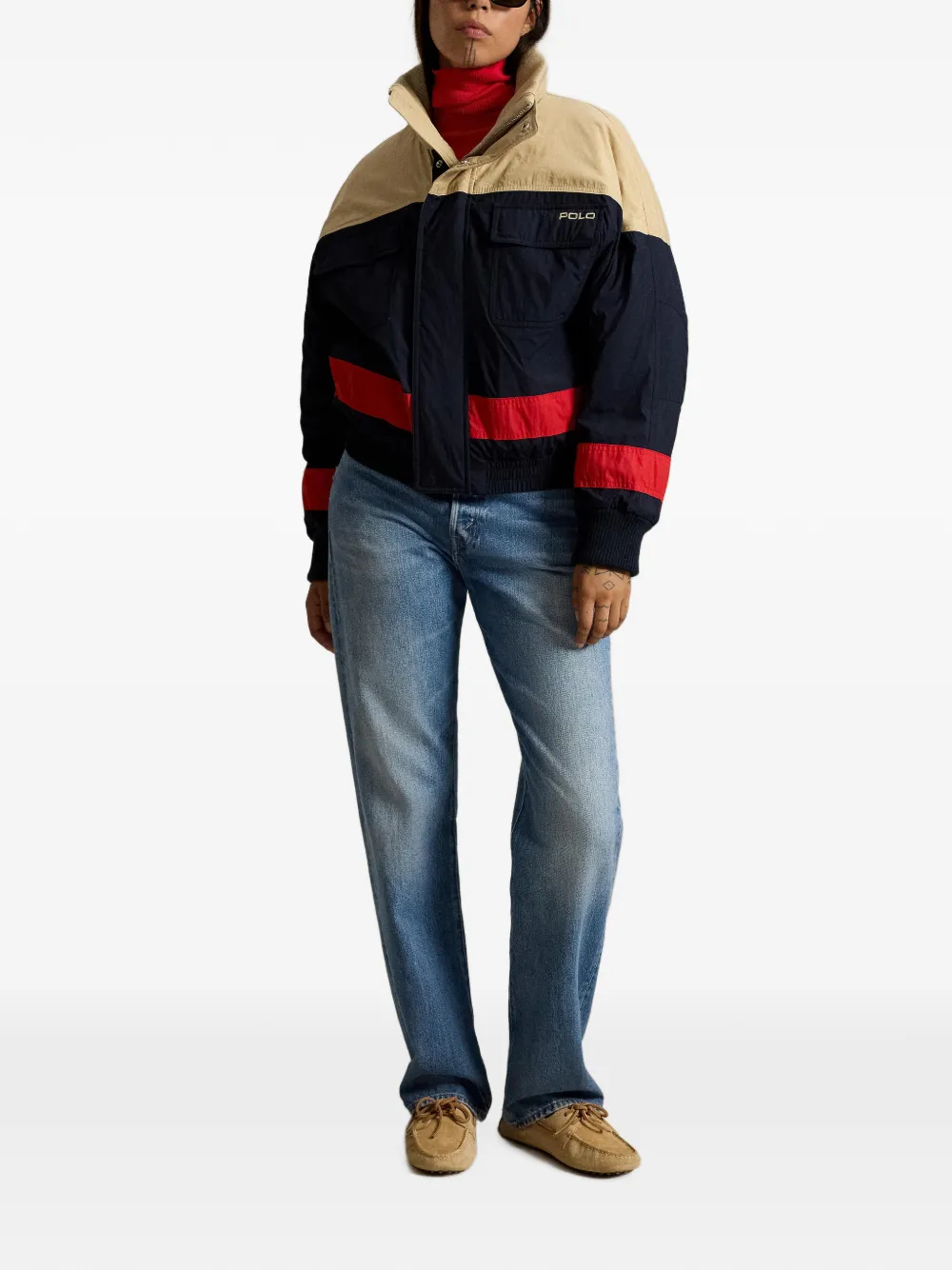 Polo Ralph Lauren Ski-jack met colourblocking Blauw