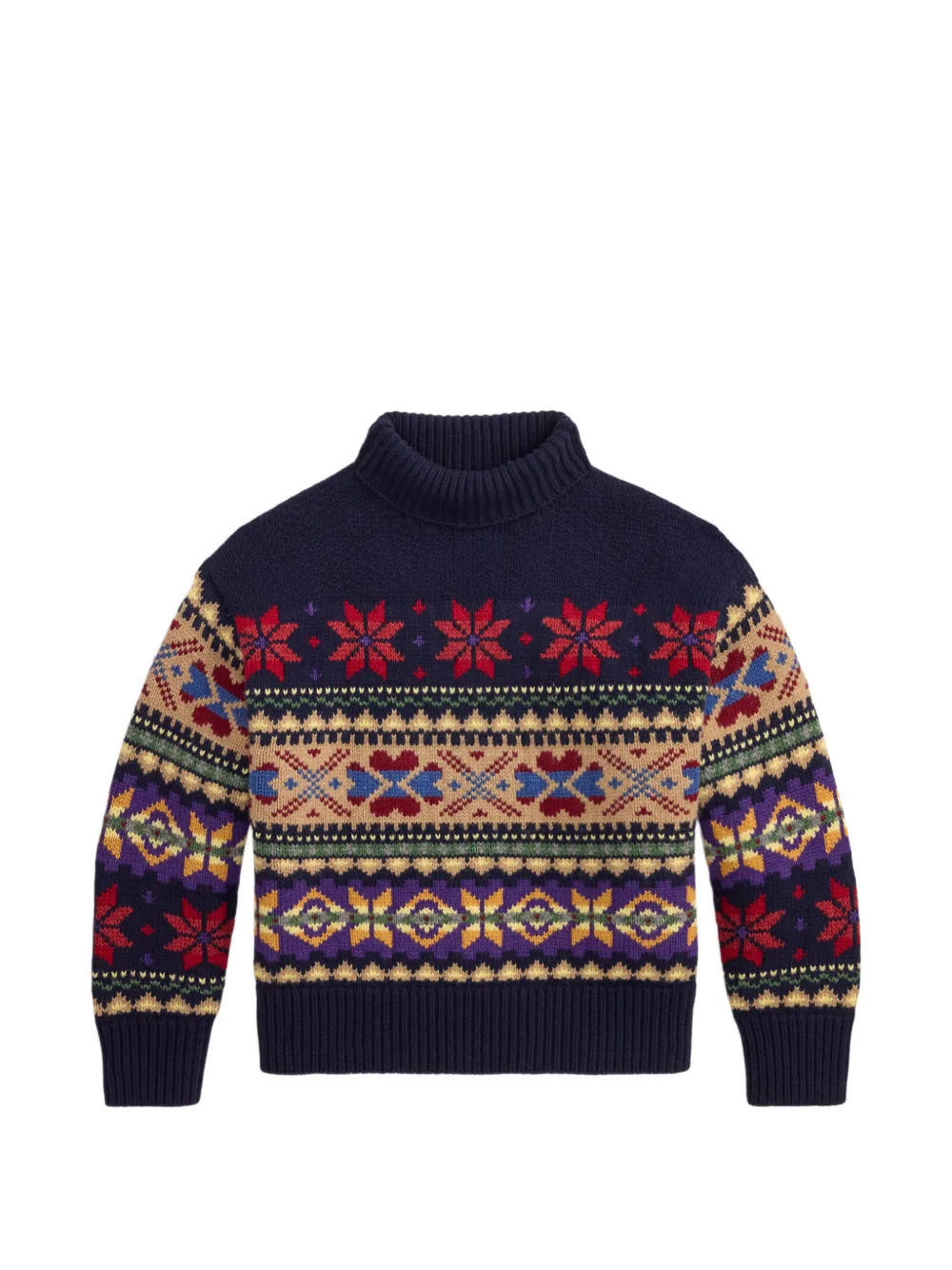 Polo Ralph Lauren Maglione Fair Isle a collo alto - Blu