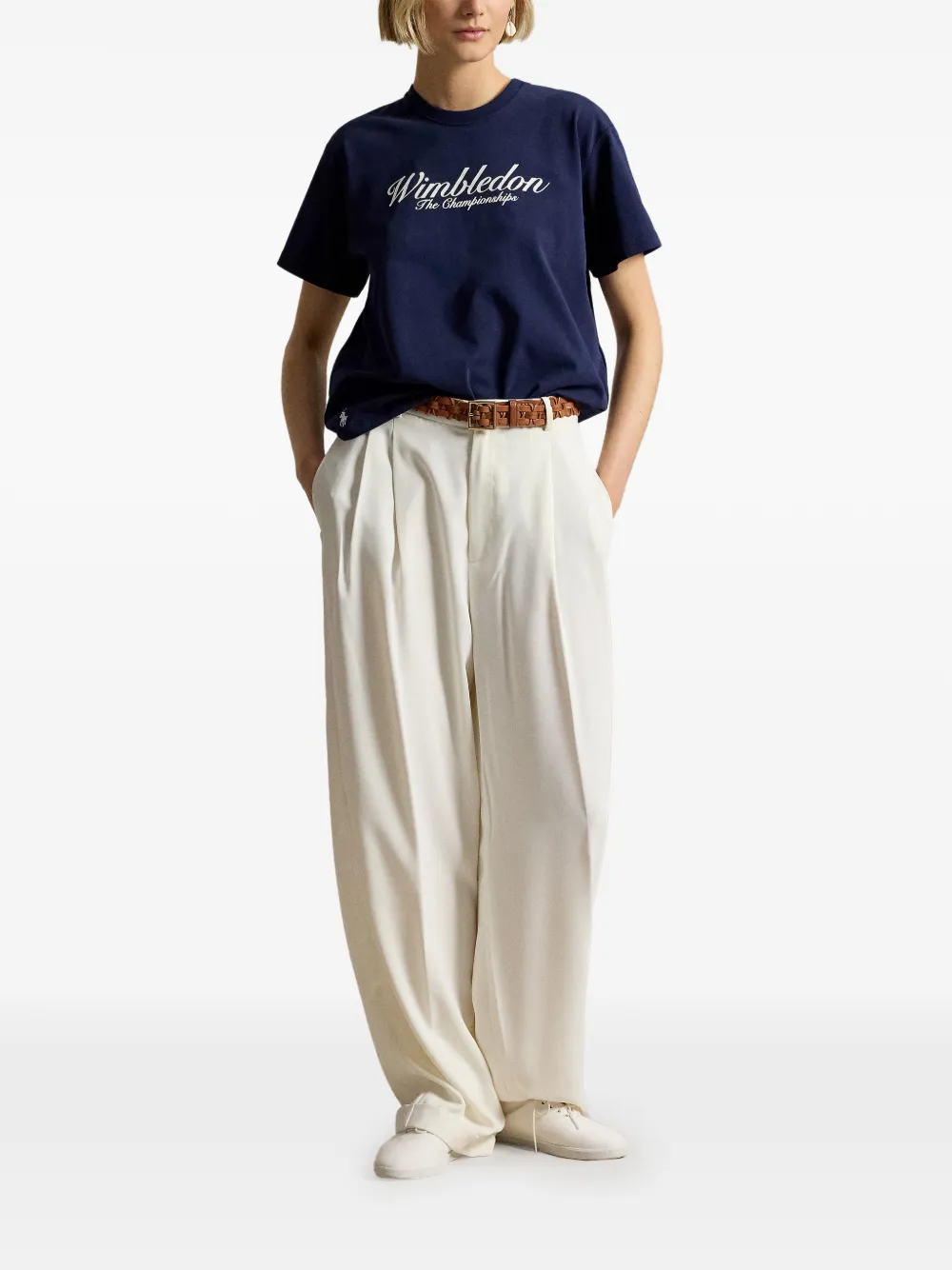Polo Ralph Lauren T-shirt met geborduurd logo Blauw