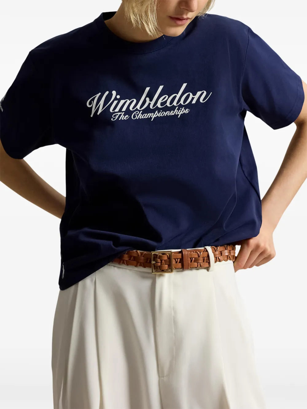 Polo Ralph Lauren T-shirt met geborduurd logo Blauw
