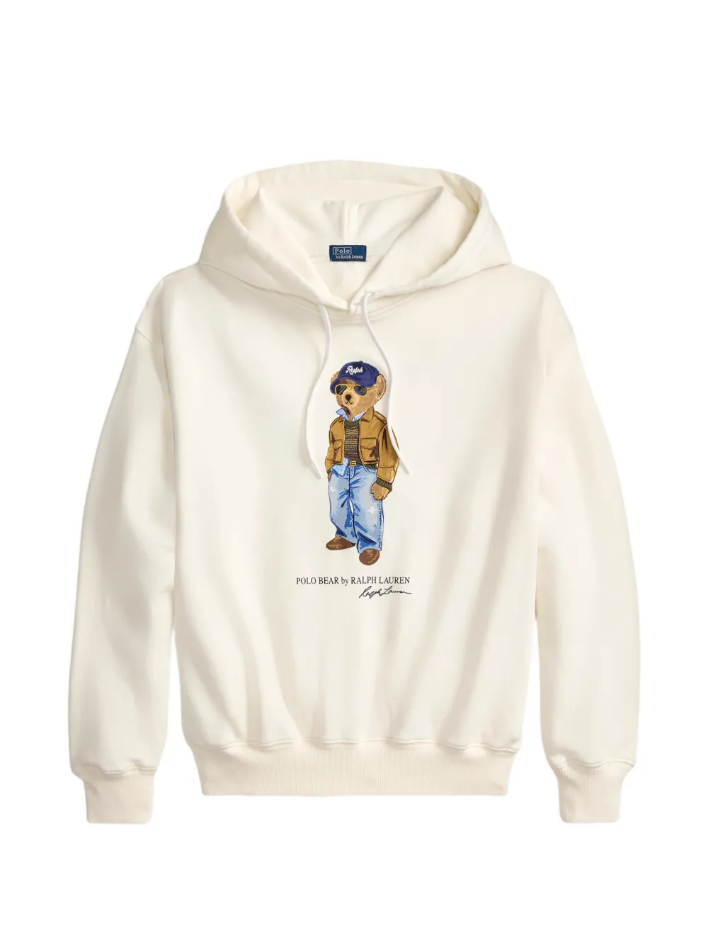 Polo Ralph Lauren Felpa Polo Bear con cappuccio - Bianco