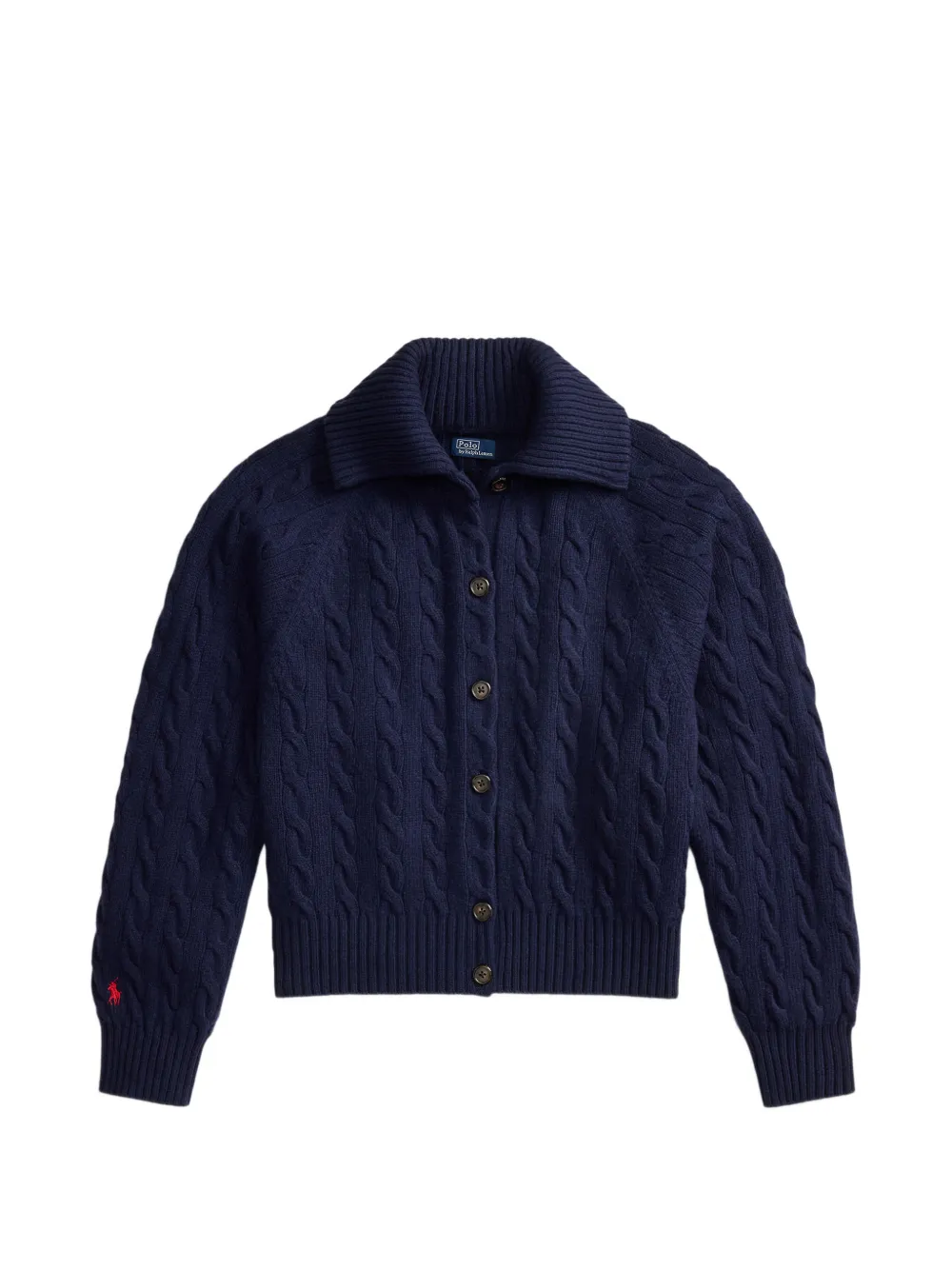 Polo Ralph Lauren Cardigan mit Zopfmuster - Blau