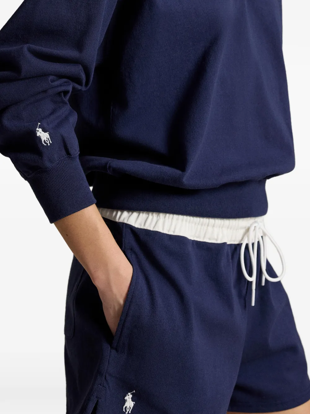 Polo Ralph Lauren Wimbledon katoenen poloshirt met geborduurd logo Blauw