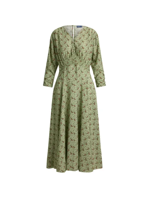 Polo Ralph Lauren paisley V-neck midi dress