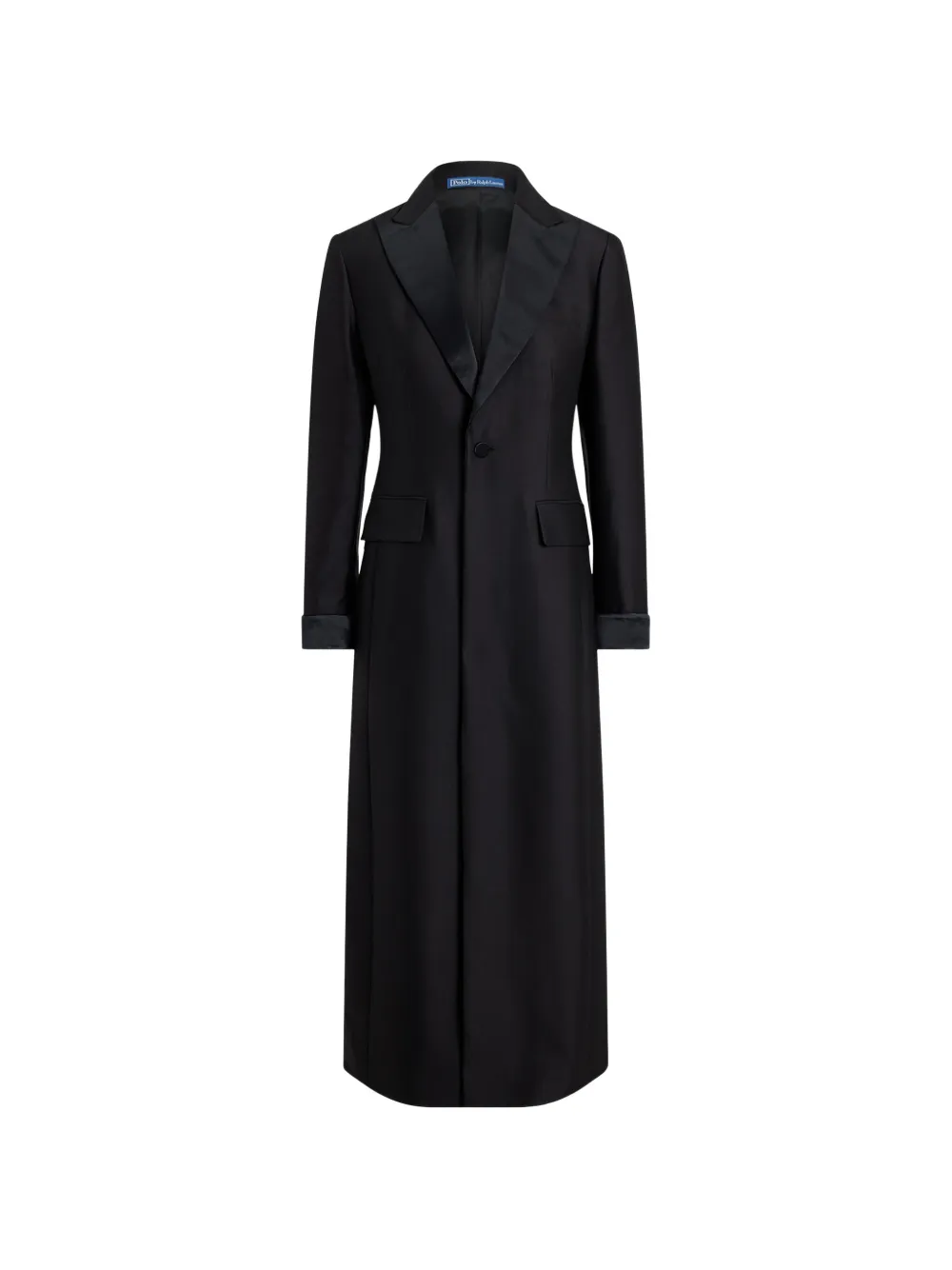 Polo Ralph Lauren wool-silk crepe tuxedo duster - Nero