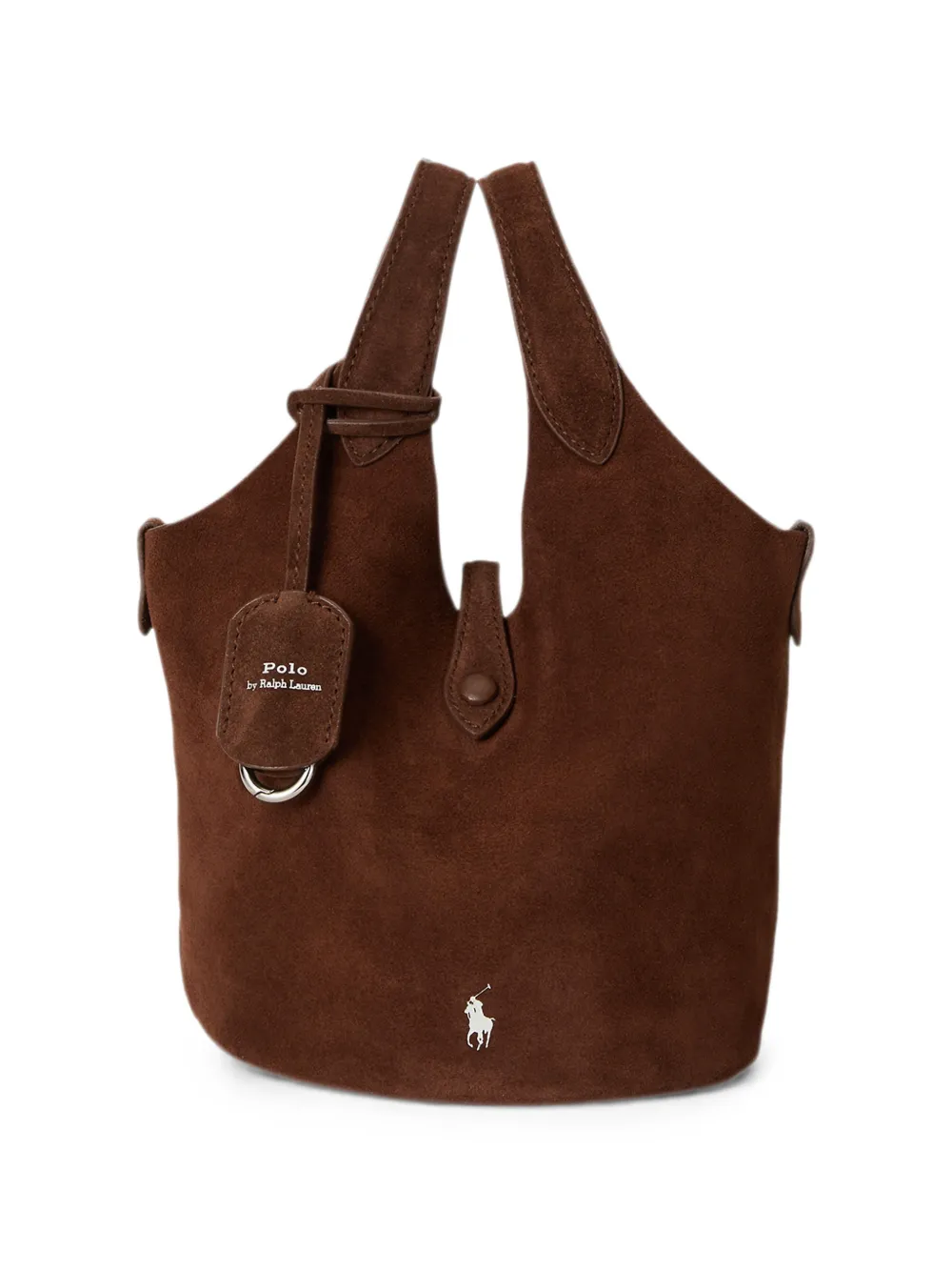 Polo Ralph Lauren Polo Play calf suede tote bag - Marrone