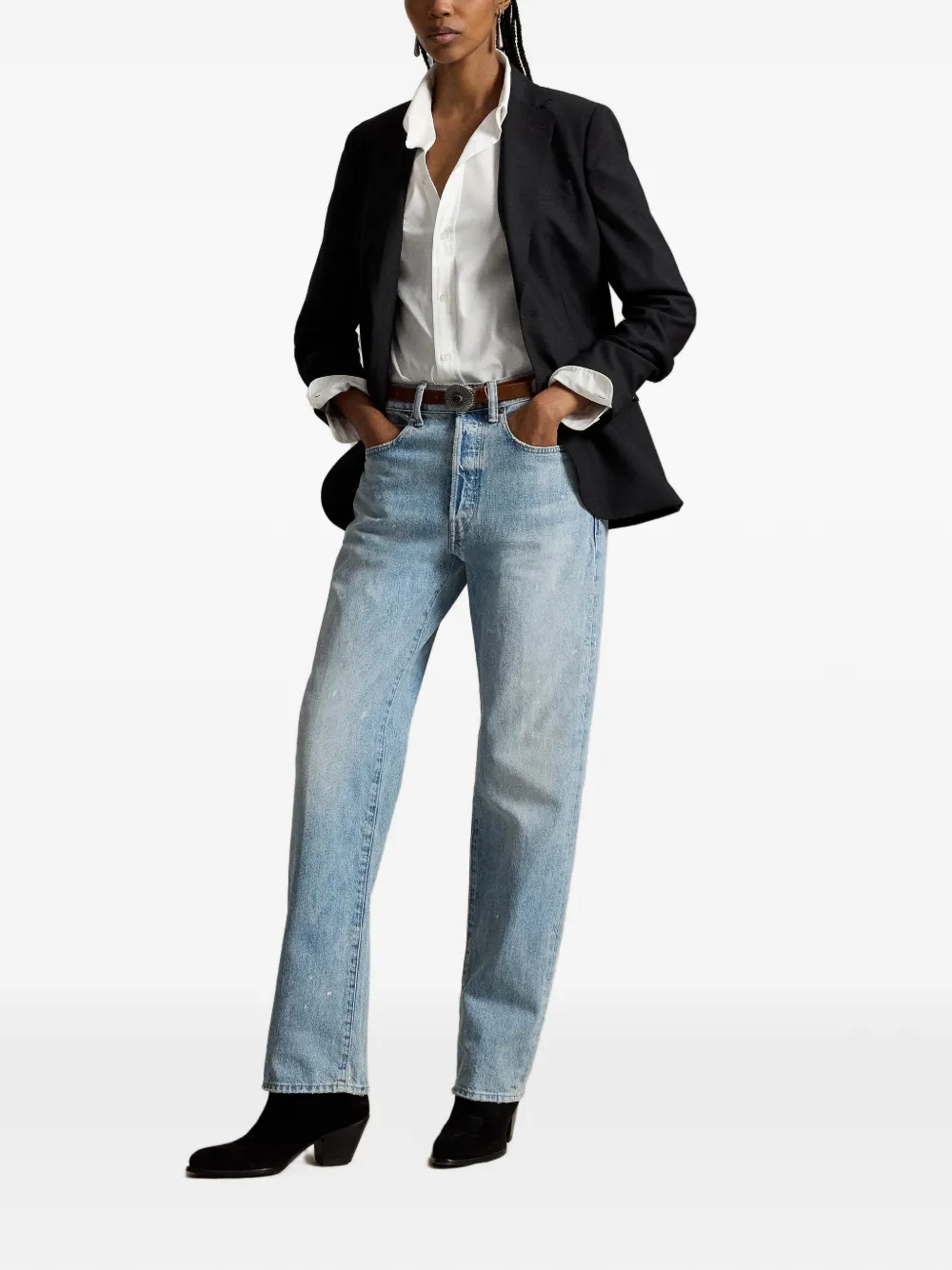 Polo Ralph Lauren Jeans met verfspatten Blauw