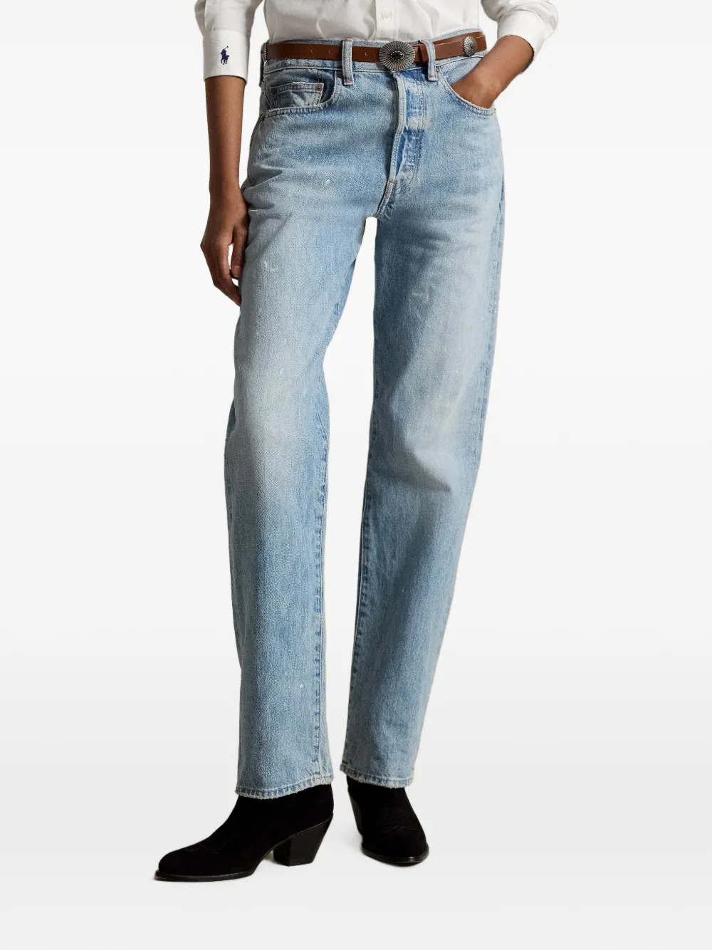 Polo Ralph Lauren Jeans met verfspatten Blauw
