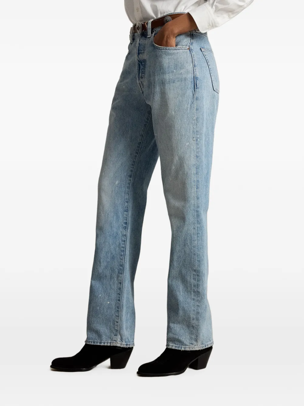 Polo Ralph Lauren Jeans met verfspatten Blauw