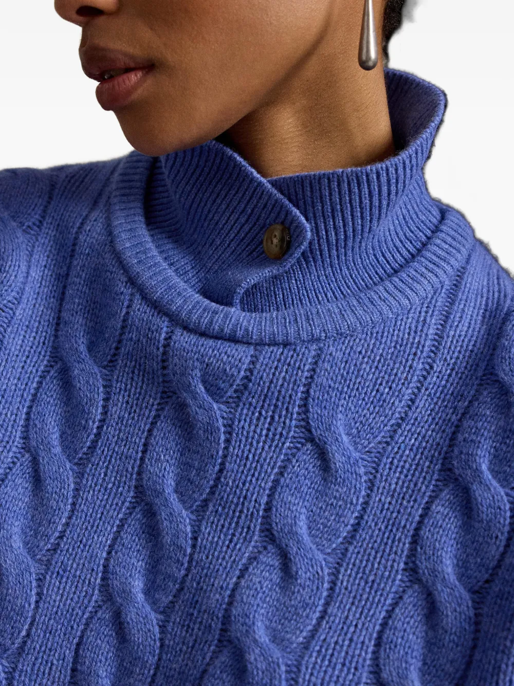 Polo Ralph Lauren Kabelgebreide polotrui Blauw
