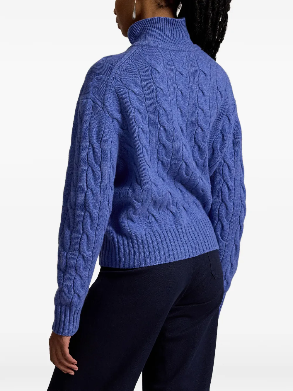 Polo Ralph Lauren Kabelgebreide polotrui Blauw